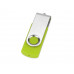Подарочный набор Vision Pro Plus soft-touch с флешкой, ручкой и блокнотом А5, зеленый с нанесением логотипа компании