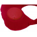 Подушка под шею с помпой Push, красный с нанесением логотипа компании