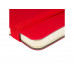 Блокнот А5  "City Flex" на резинке, красный с нанесением логотипа компании