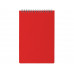 Блокнот А5 на гребне "Pragmatic" 60 листов в линейку, красный с нанесением логотипа компании
