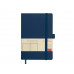 Блокнот А5  "City Flex" на резинке, синий с нанесением логотипа компании