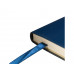 Блокнот А5  "City Flex" на резинке, синий с нанесением логотипа компании