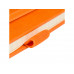Блокнот А5  "City" на резинке, оранжевый с нанесением логотипа компании
