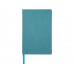Блокнот "Softy 2.0", гибкая обложка A5, 80 листов, голубой с нанесением логотипа компании