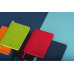 Блокнот «Notepeno» 130x205 мм с тонированными линованными страницами, темно-синий с нанесением логотипа компании