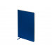 Блокнот А5 "Megapolis Flex Velvet", синий с нанесением логотипа компании