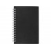Блокнот на мягкой спирали А6 "Sahara", 60 листов 70 гр/м2, черный с нанесением логотипа компании