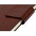 Бизнес блокнот А5 "Monoi" с клапаном, твердая обложка, 128 листов, коричневый с нанесением логотипа компании