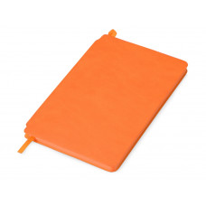 Блокнот «Notepeno» 130x205 мм с тонированными линованными страницами, оранжевый с нанесением логотипа компании