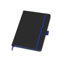 Блокнот "ColorNote Black", твердая обложка A5, 80 листов, черный с синим