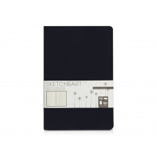 Скетчбук "Sketch & Art" в твердом переплете 143х216 мм, 100 л. черной бумаги 100 г/м2, черный