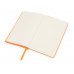 Блокнот «Notepeno» 130x205 мм с тонированными линованными страницами, оранжевый с нанесением логотипа компании