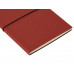 Блокнот "Horizon" с горизонтальной резинкой, гибкая обложка, 80 листов, красный с нанесением логотипа компании