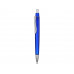 Блокнот "Контакт" с ручкой, синий с нанесением логотипа компании
