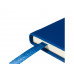 Блокнот А5 "Megapolis Velvet", синий с нанесением логотипа компании