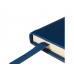 Блокнот А5  "City" на резинке, темно-синий с нанесением логотипа компании