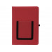 Блокнот "Pocket" 140*205 мм с карманом для телефона, красный с нанесением логотипа компании