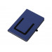 Блокнот "Pocket" 140*205 мм с карманом для телефона, синий с нанесением логотипа компании