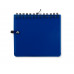 Блокнот А6 "Журналист" с ручкой, синий с нанесением логотипа компании
