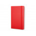 Записная книжка Moleskine Classic (в линейку) в твердой обложке, Pocket (9x14см), красный с нанесением логотипа компании
