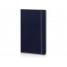 Записная книжка Moleskine Classic (в линейку) в твердой обложке, Medium (11,5x18 см), синий с нанесением логотипа компании