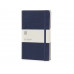 Записная книжка Moleskine Classic (в линейку) в твердой обложке, Pocket (9x14см), синий с нанесением логотипа компании