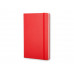 Записная книжка Moleskine Classic (нелинованный) в твердой обложке, Large (13х21см), красный с нанесением логотипа компании
