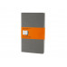 Записная книжка Moleskine Cahier (в линейку, 3 шт.), Large (13х21см), серый с нанесением логотипа компании