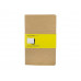Записная книжка Moleskine Cahier (в клетку, 3 шт.), Large (13х21см), бежевый с нанесением логотипа компании