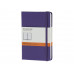 Записная книжка Moleskine Classic (в линейку) в твердой обложке, Pocket (9x14см), фиолетовый с нанесением логотипа компании